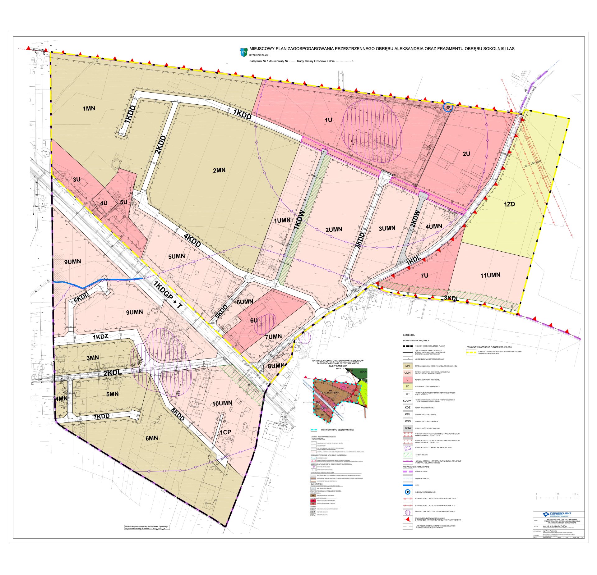 Miejscowy plan zagospodarowania przestrzennego obrębu Aleksandria oraz fragmentu obrębu Sokolniki Las - RYSUNEK PLANU